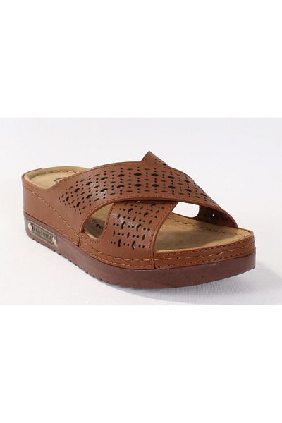 DAGOSTER Dza37-3025 Tan Daily Ορθοπεδικές Γυναικείες Παντόφλες