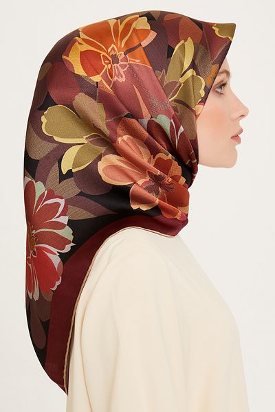 Armine 2024 Autumn Person - Dj Pure Silk Scarf 9382D (S) - Sura 03697 New Season
