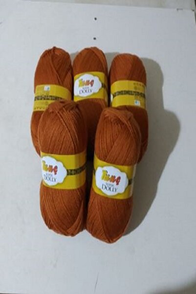 Tunç Çadır Tunç Dolly Booties Thread - 5 Pieces Brick Color Collars: 211