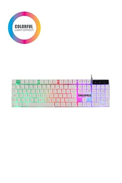 SNEXPRES Profesyonel Oyuncu Klavye Mouse Set Işıklı Rgb Aydınlatmalı Set