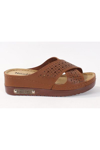 DAGOSTER Dza37-3025 Tan Daily Ορθοπεδικές Γυναικείες Παντόφλες