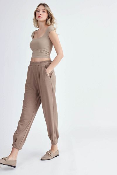 Vitrin Modal Fabric Pleated Trousers