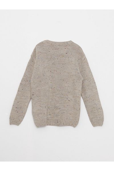 LC Waikiki Crew Neck Patterned Long Sleeve Boy's Knitwear Sweater