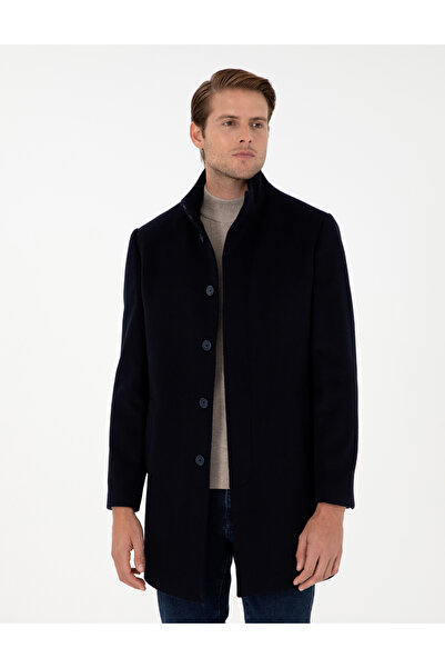 Pierre Cardin Lacivert Slim Fit Yün Karışımlı Palto 50291020-VR033