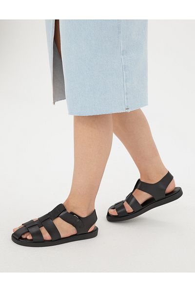 Pierre Cardin Black Leather Sandals 50287517 -Vr046