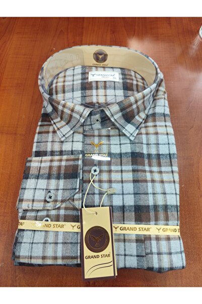 Grand Star Daynoglu 100% Wool Pocket Classic Winter Men's Shirt