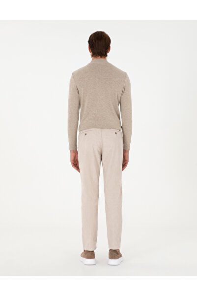 Pierre Cardin Bej Carrot Fit Kadife Kanvas Pantolon 50295927-VR011