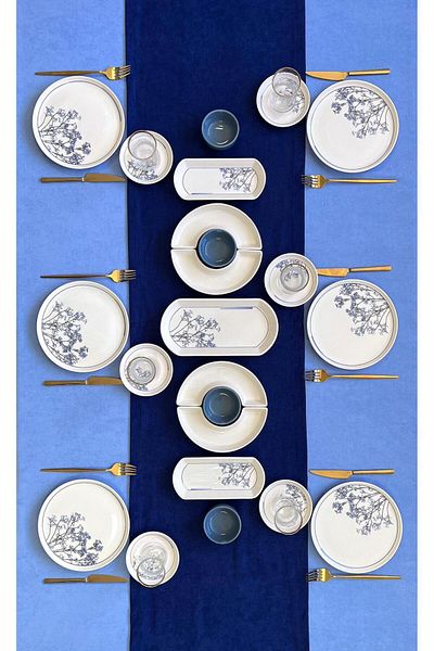 Erbaşlar Cipso Luxury Relief 23 Piece Round Breakfast Set for 6 Persons