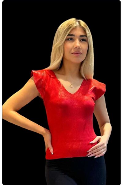 aytenli V-подібний виріз, прямий крій, короткі рукави, стандартний розмір, тр...