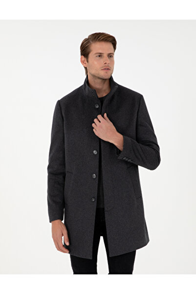 Pierre Cardin Antrasit Slim Fit Yün Karışımlı Palto 50291020-VR006