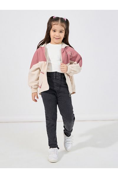 Styli Color Block Front Zip Jacket