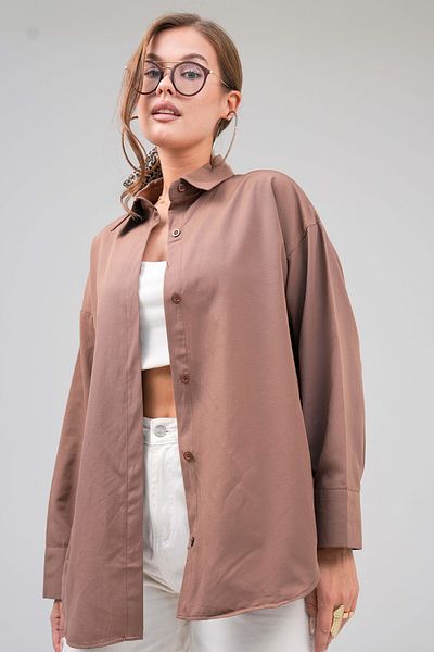 VOLT CLOTHİNG Basic-Oversize-Shirt für Damen