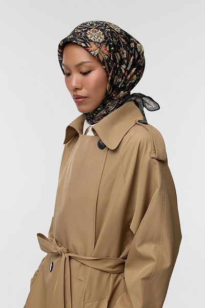 Qef Mirai Patterned Cotton Scarf