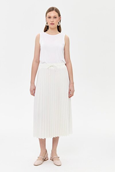 accort Beli Lastikli Piliseli Etek - KEMIK