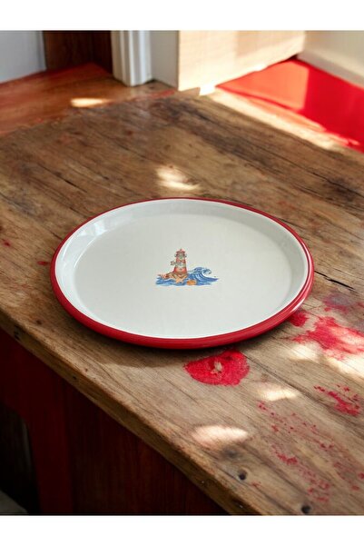 EMAYE TEZGAHI 24 cm Retro Serving Plate - 4 Appetizers, Dowry and Pizza Trays