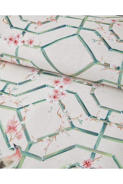 English Home Σετ Παπλωματοθήκη Sakura Fence King Size - Κρέμα
