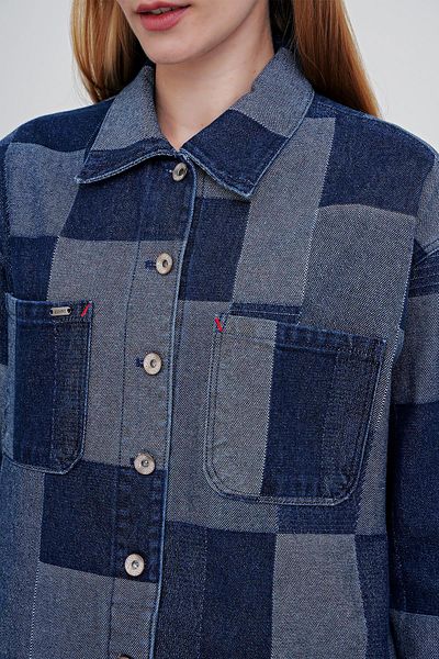 Zühre Jachetă cu model din denim gri - Detaliu buzunar, C-0096