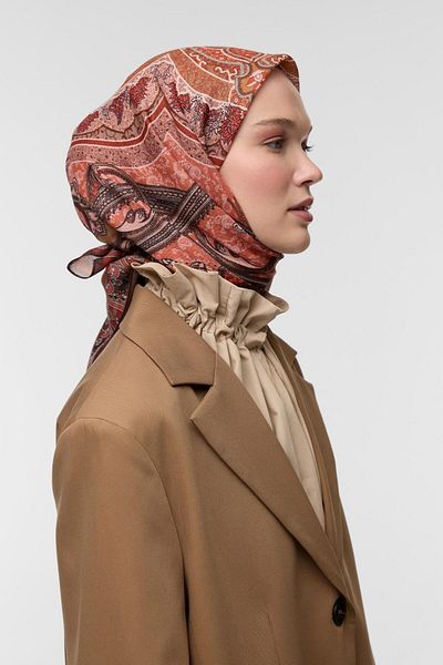 Qef Winter Patterned Cotton Scarf