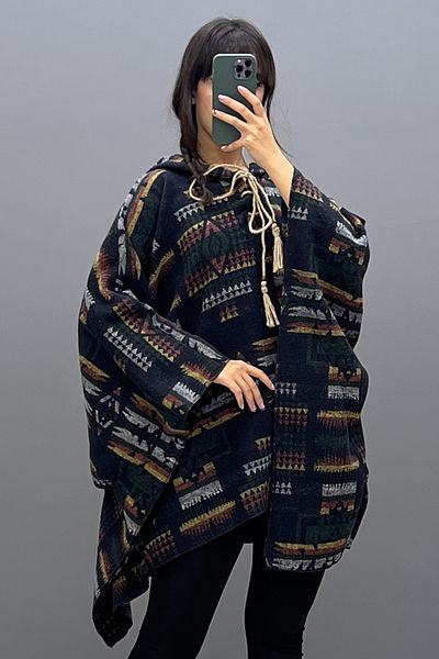 Saklı Butik Bohemian Lumberjack Poncho Sk-8339