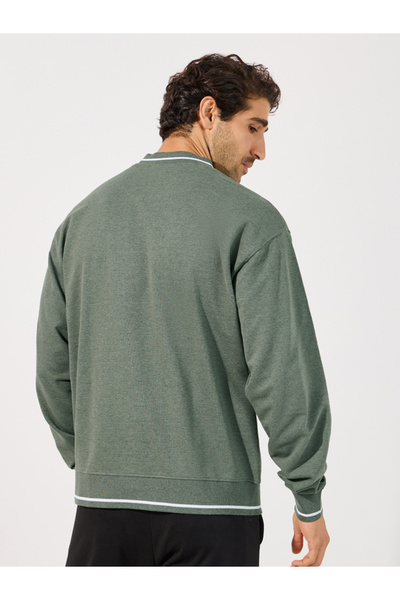 Styli Double Tipping Detail Relaxed Fit Sweatshirt
