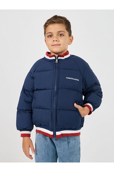 Styli Contrast Trim Side Pocket Quilted Jacket