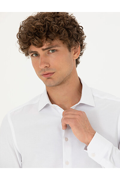 Pierre Cardin Beyaz Slim Fit Uzun Kollu Gömlek 50275692-VR013