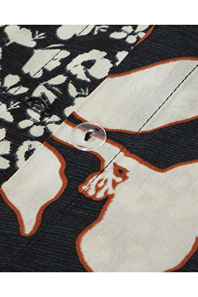 English Home Grandiflora Anthracite-Terracotta King Size Duvet Cover Set - Digital Printed, Soft Cotton