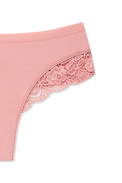 HNX Chiloți tanga de damă din dantelă cu talie elastică interlock