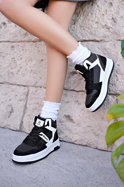 Freemax Ανατομικό Γυναικείο Sneaker - Ελαφρύ και ευέλικτο, άνετα αθλητικά παπούτσια μπάσκετ, ασπρόμαυρο
