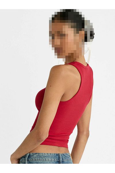 AŞAR MODA TEKSTİL Women's Athlete Ribbed Look Thick Strap Basic Athlete