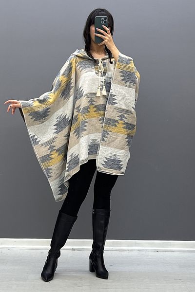 Saklı Butik Bohemian Lumberjack Poncho Sk-8339
