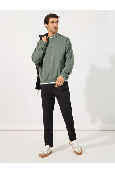 Styli Double Tipping Detail Relaxed Fit Sweatshirt