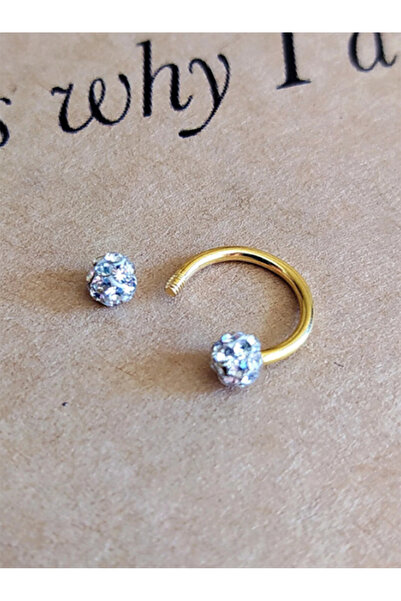 UygunGümüşçülük 316l Cerrahi Çelik Antialerjik Taşlı Şambala 6mm,8mm,10mm 3 Adet Piercing Set