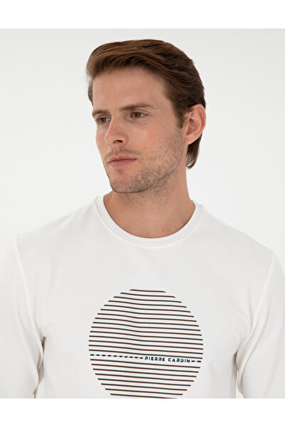 Pierre Cardin Ekru Regular Fit Sweatshirt 50290634-VR019