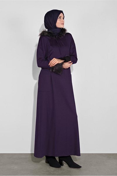 Alvina ΦΟΡΕΜΑ ΜΕ ΚΑΠΟΥΤΣΟ ΜΕ ΛΕΠΤΟΜΕΡΗ ΓΟΥΝΑ 40412