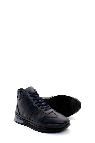 Ayakkabıhane İçi Kürklü Dışı Hakiki Deri Lacivert Erkek Spor Bot Ah0872211131411