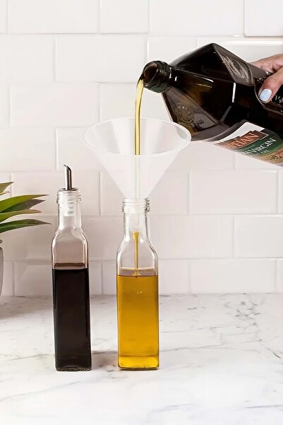 Jenisa Practical Plastic Funnel Practical Filler Tool for Oil Pot and Bottles