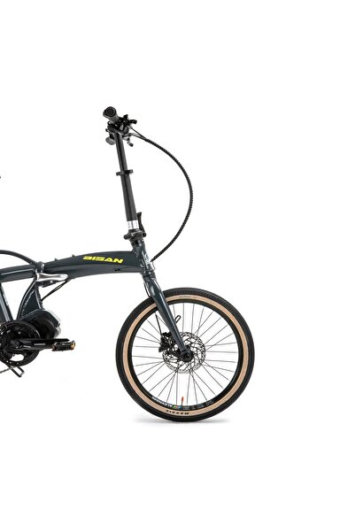 Bisan E-foldıng Strıke 20 Jant 9 Vites Elektrikli Bisiklet Gri