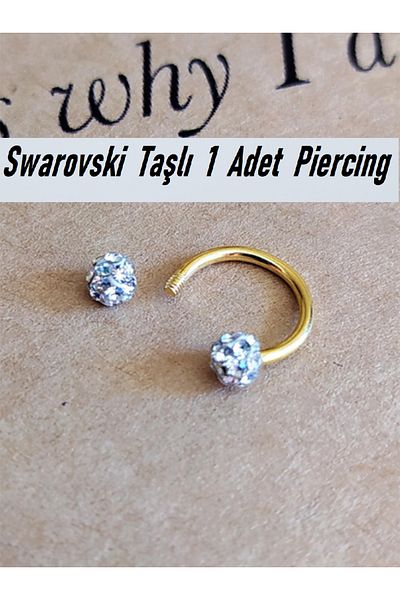 UygunGümüşçülük 316L Antiallergic Surgical Steel - Shampoo Helix, Septum, Tragus and Labret Rose Piercing