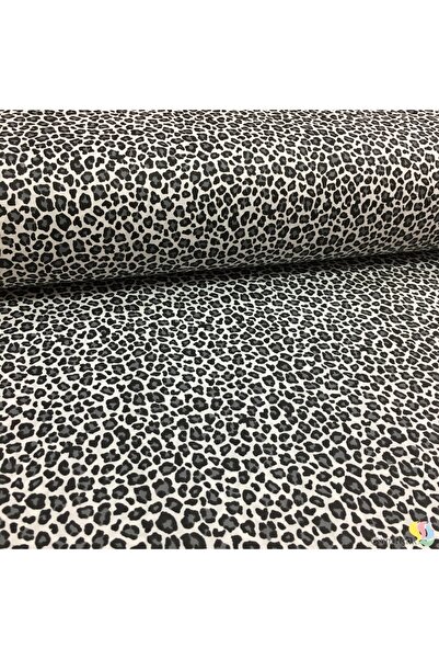 Renk Tekstil Leopar Çıtır Desen %100 Pamuk Metrelik Poplin Kumaş
