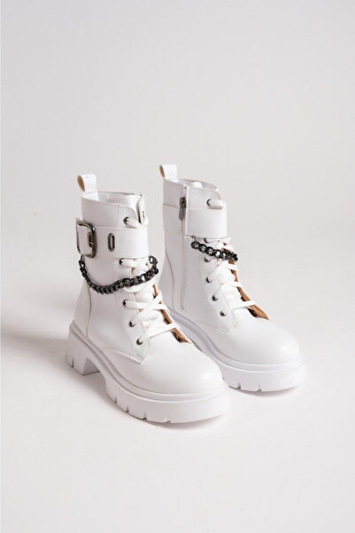 Zerenyus Γυναικείες μπότες MONO Αδιάβροχες Αλυσίδες Λεπτομερείς Premium με φερμουάρ