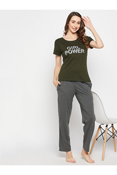 Clovia By Styli تي شيرت قطني بقصّة عادية وطبعة نصية