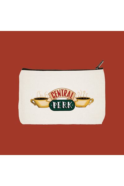 designedfy Central Perk Αδιάβροχη υφασμάτινη τσάντα μακιγιάζ, θήκη για στυλό, πορτοφόλι