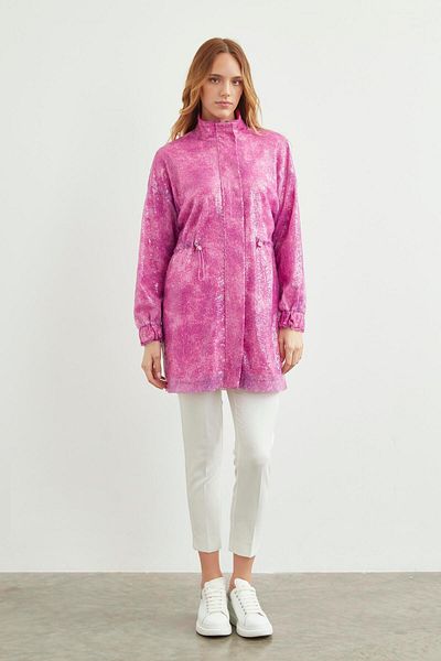 Zühre Jachetă sport cu model fuchsia - C-0091