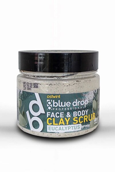 BLUE DROP مقشر طيني للوجه والجسم برائحة الأوكالبتوس 480 مل