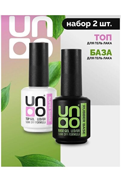 Genel Markalar Uno Rubber Base Coat 15ml+Uno Super Shine Top Coat 15ml