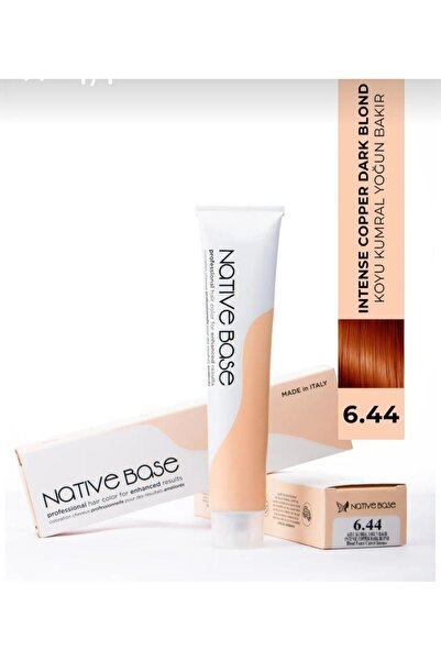 Native Base Saç Boyası 6.44 Koyu Kumral Yoğun Bakır 100 ml