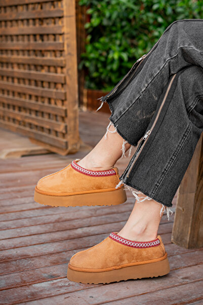 Freemax Εγγυημένο ελαφρύ Mini Sabo με ψηλή βάση Shearling - Tan