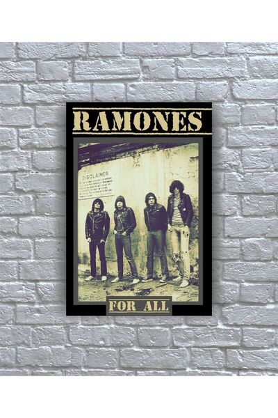 icase Ramones Μουσικό συγκρότημα Αφίσα Εξώφυλλο άλμπουμ Ξύλινος πίνακας ζωγρα...