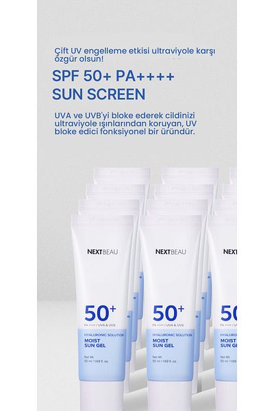 NEXTBEAU Korean Cosmetics - Extra Moisturizing Hyaluronic Acid Sunscreen Spf50